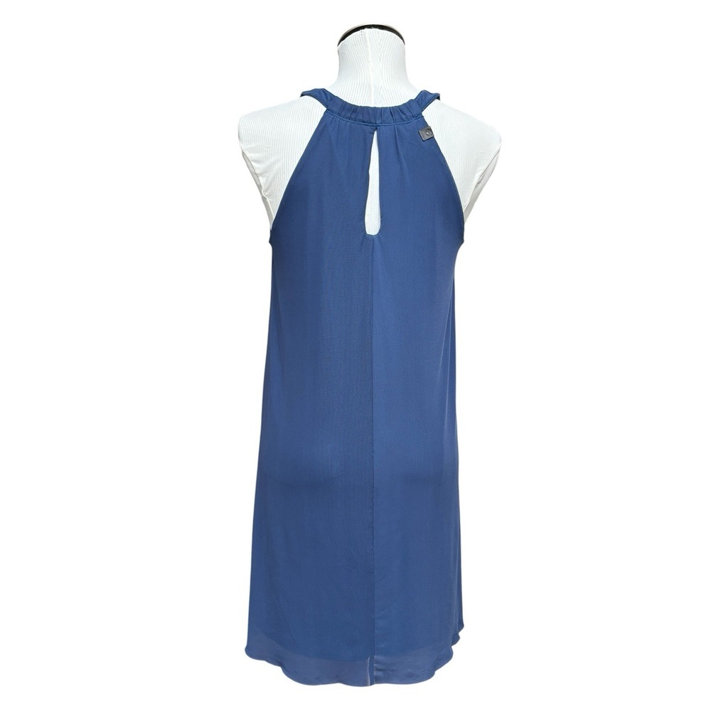 Oiselle Sz 10 Blue Mio Mesh Mini Dress Sleeveless Athletic Comfort Lightweight - Picture 6 of 16